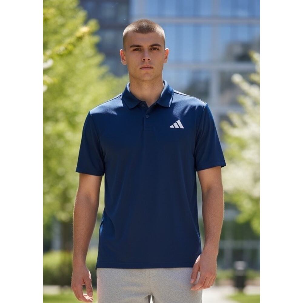 Adidas Men’s Navy Blue Short Sleeve Aeroready Polo Shirt NWOT